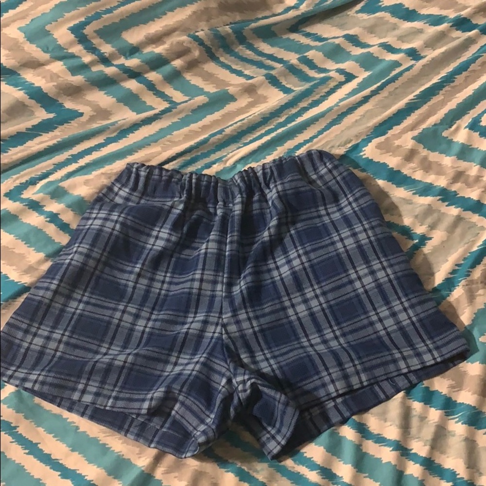 Plaid Print Wide leg shorts